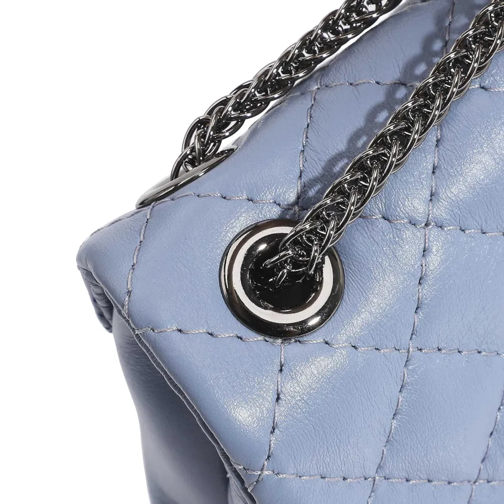Bolsa Mini Matelassê Couro Azul - imagem 6