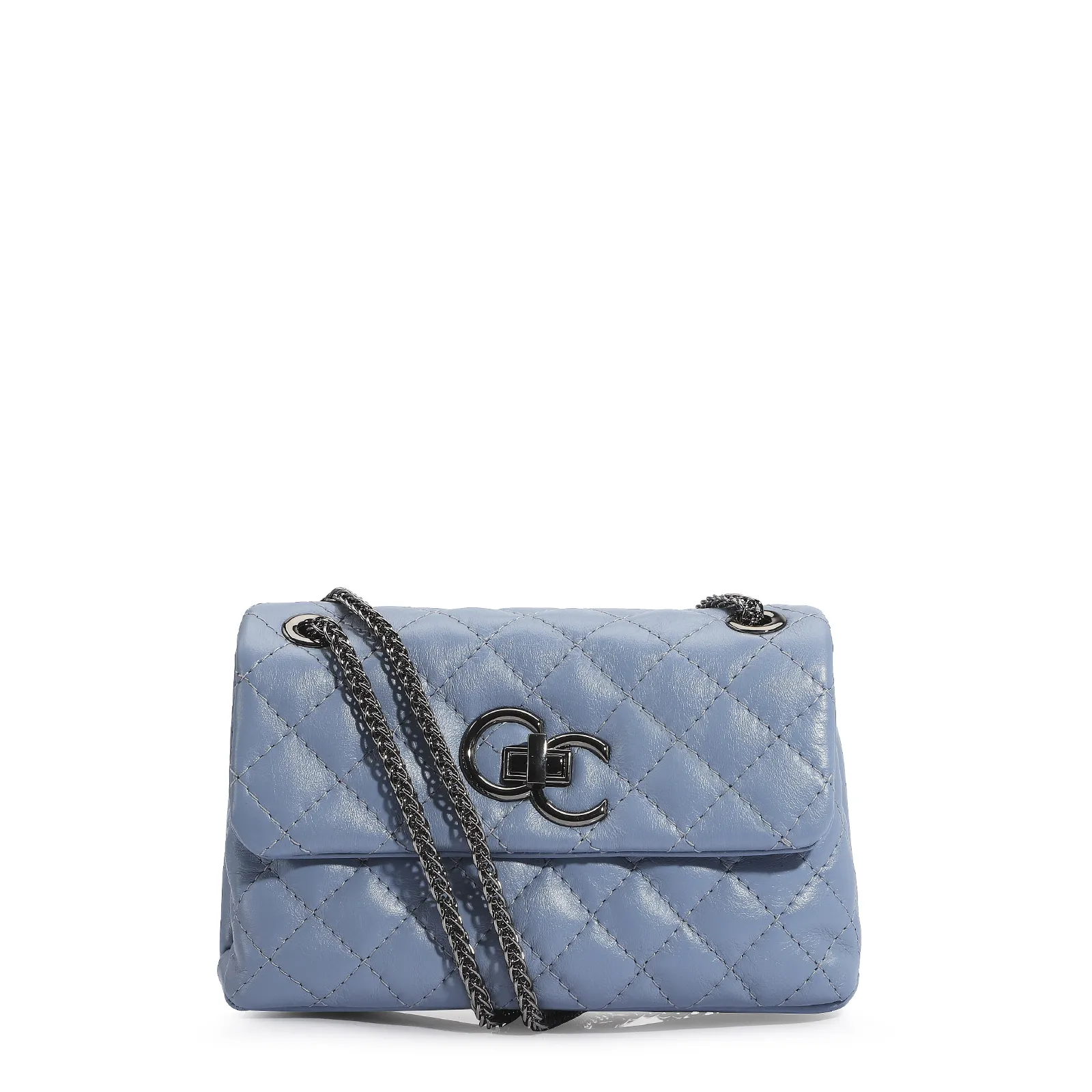Bolsa Mini Matelassê Couro Azul