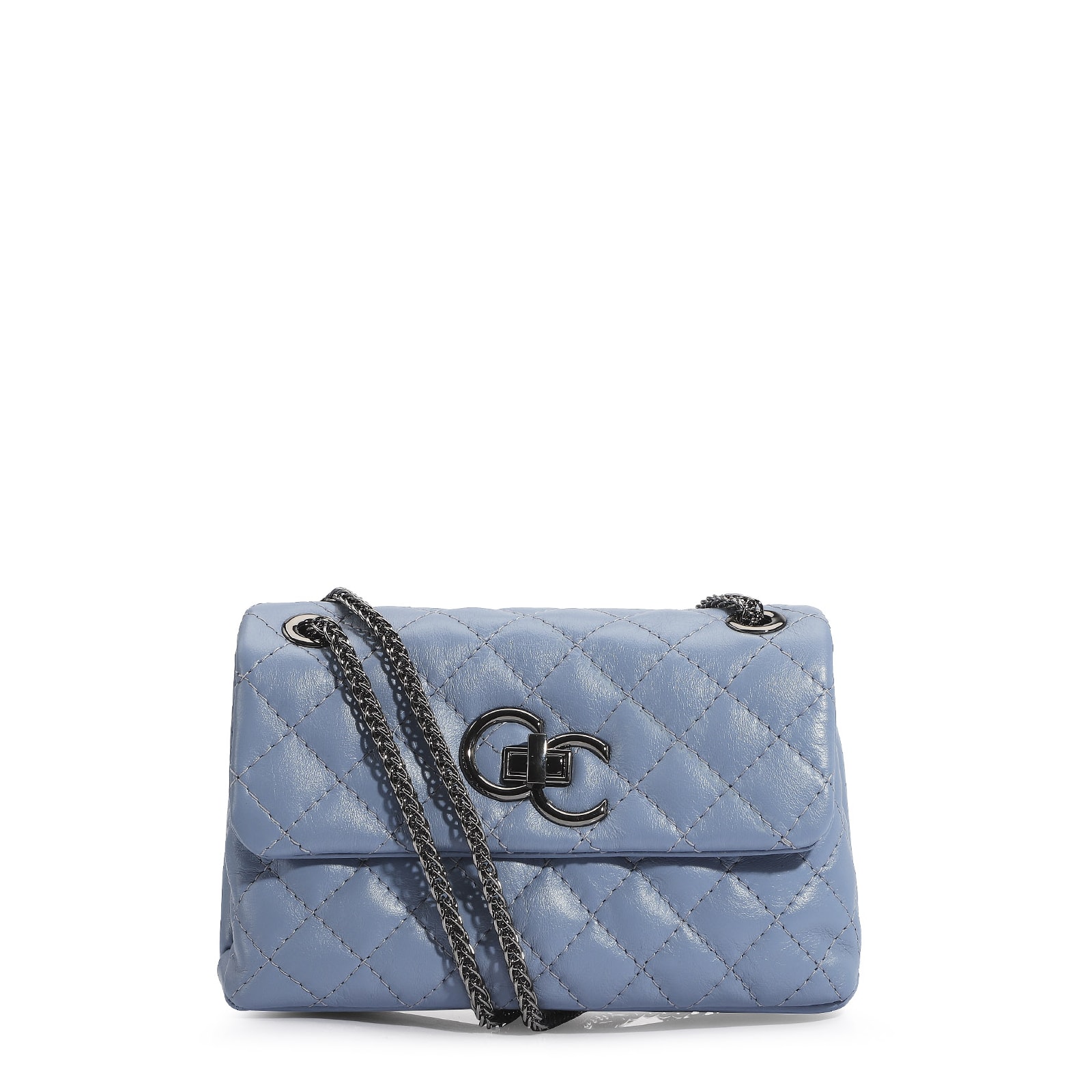 Bolsa Mini Matelassê Couro Azul