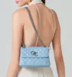 Bolsa Mini Matelassê Couro Azul - imagem 2