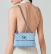 Bolsa Mini Matelassê Couro Azul - imagem 2