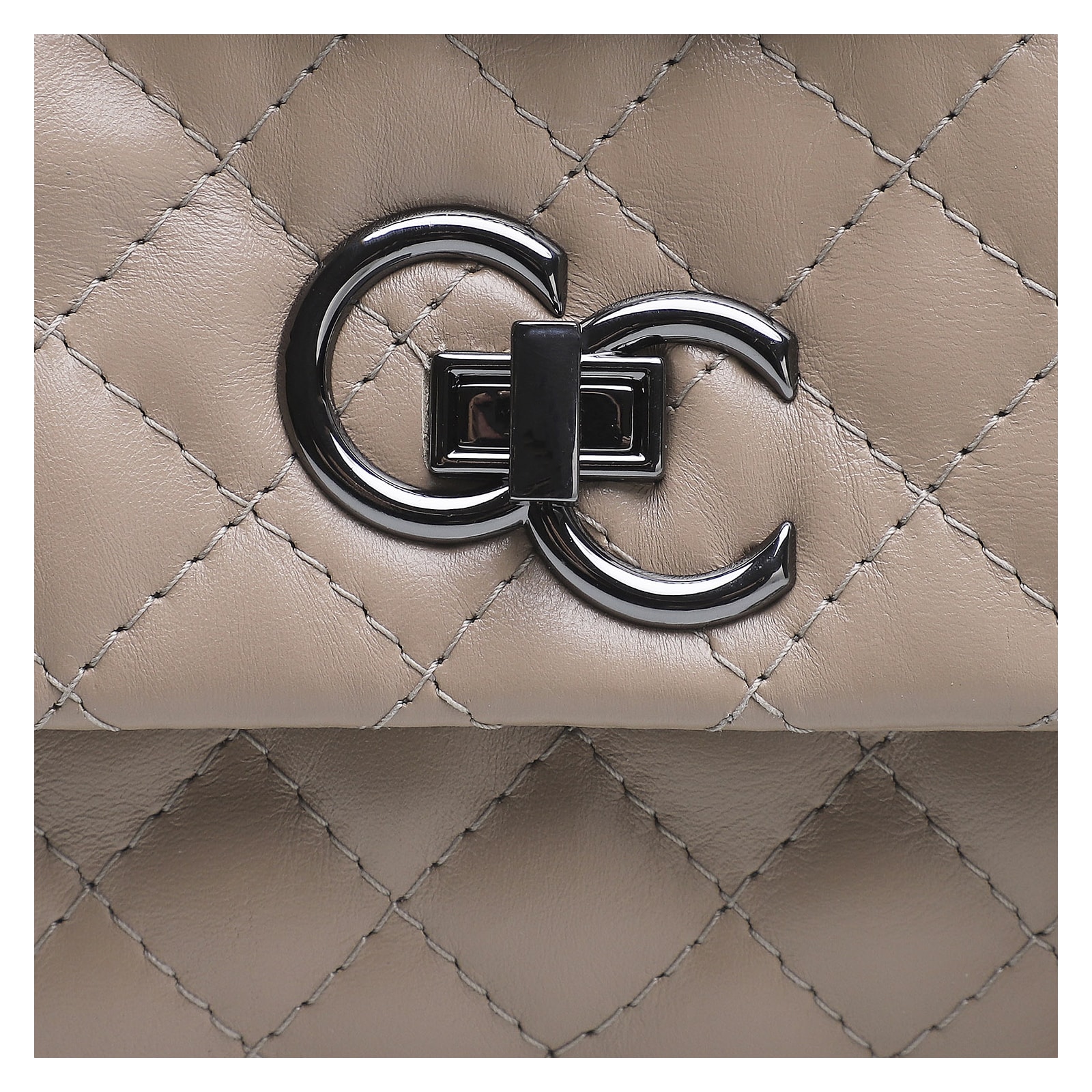 Bolsa Mini Matelassê Couro Bege