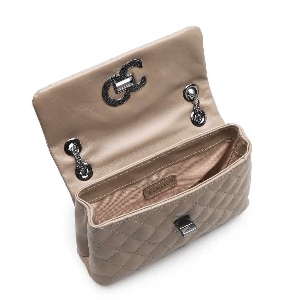 Bolsa Mini Matelassê Couro Bege - imagem 4