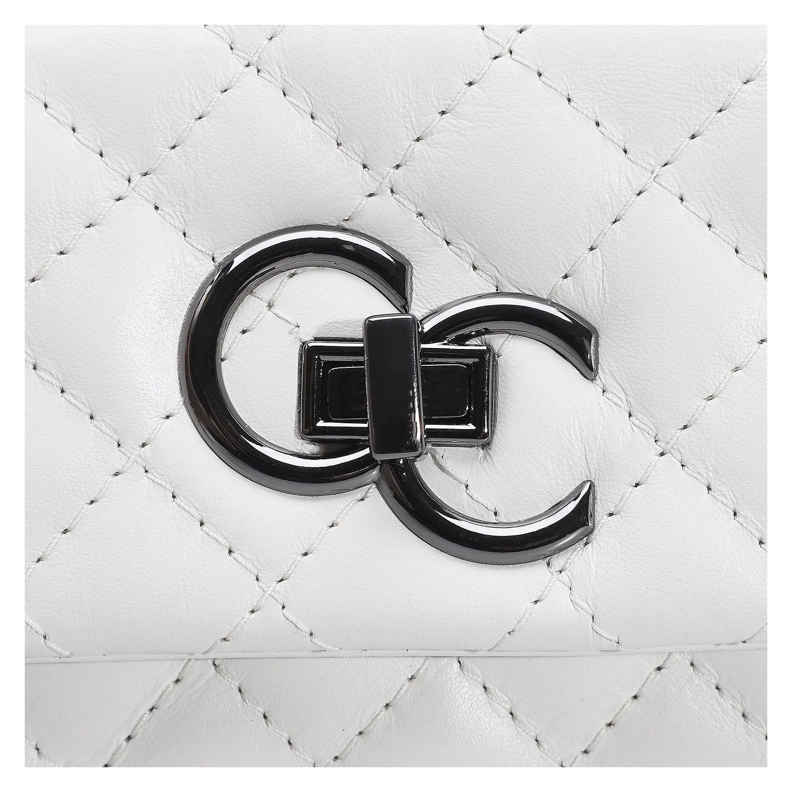 Bolsa Mini Matelassê Couro Branco