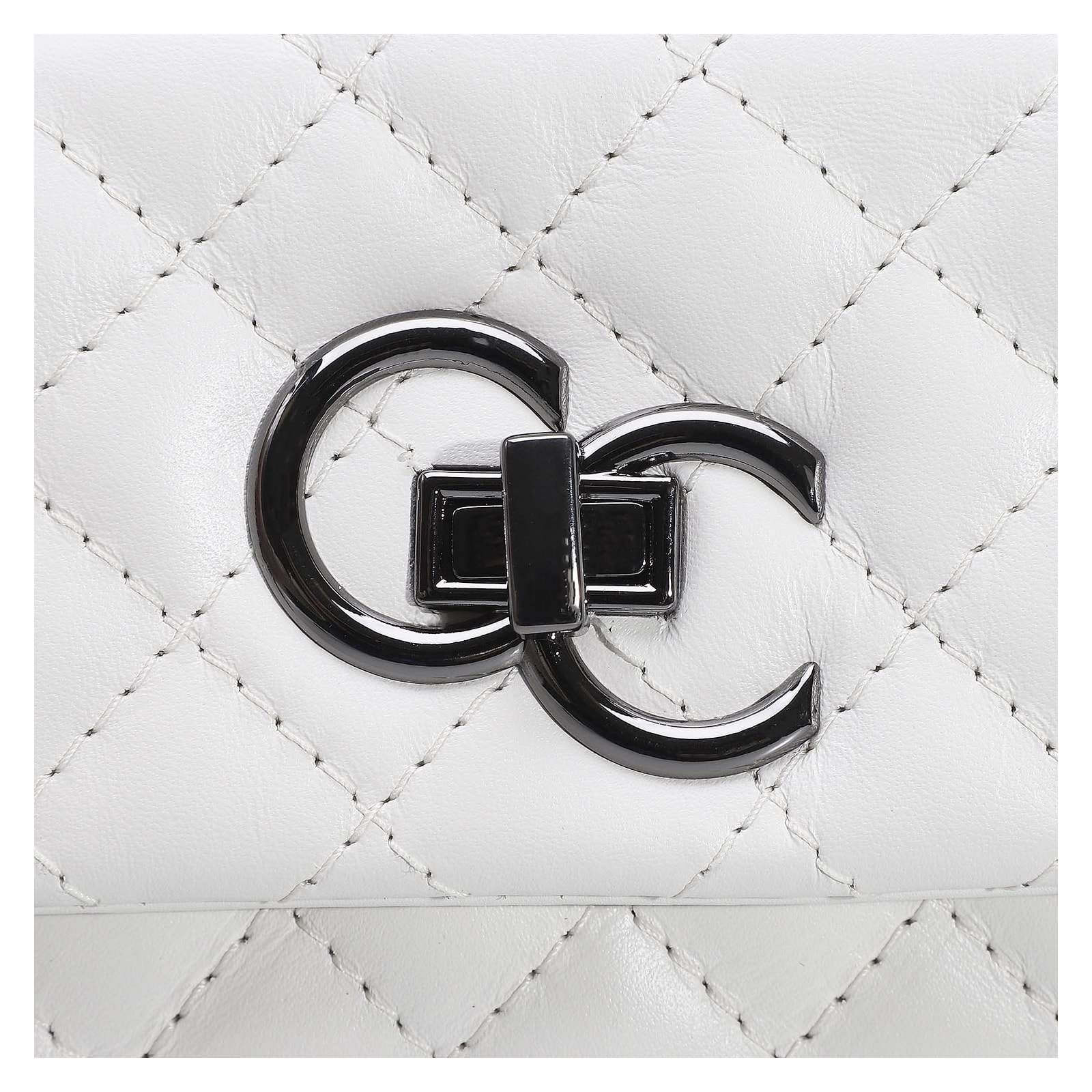 Bolsa Mini Matelassê Couro Branco