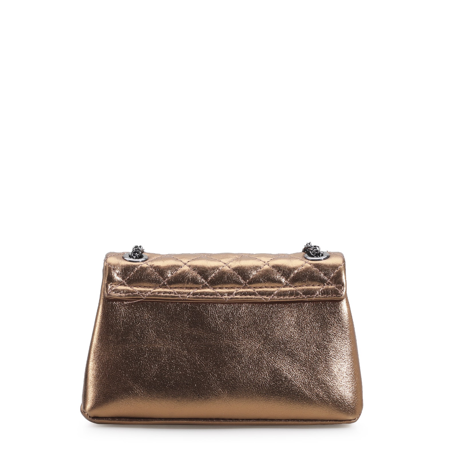 Bolsa Mini Matelassê Couro Bronze