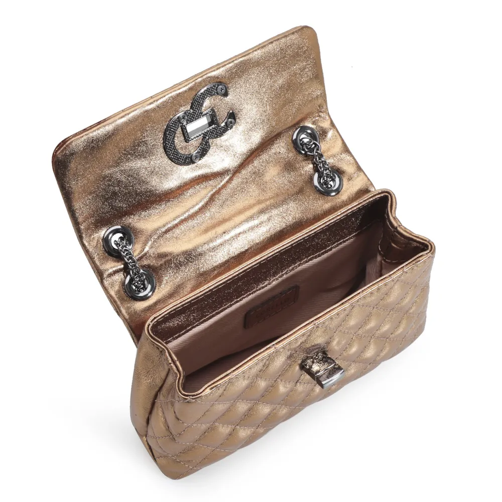Bolsa Mini Matelassê Couro Bronze - imagem 5