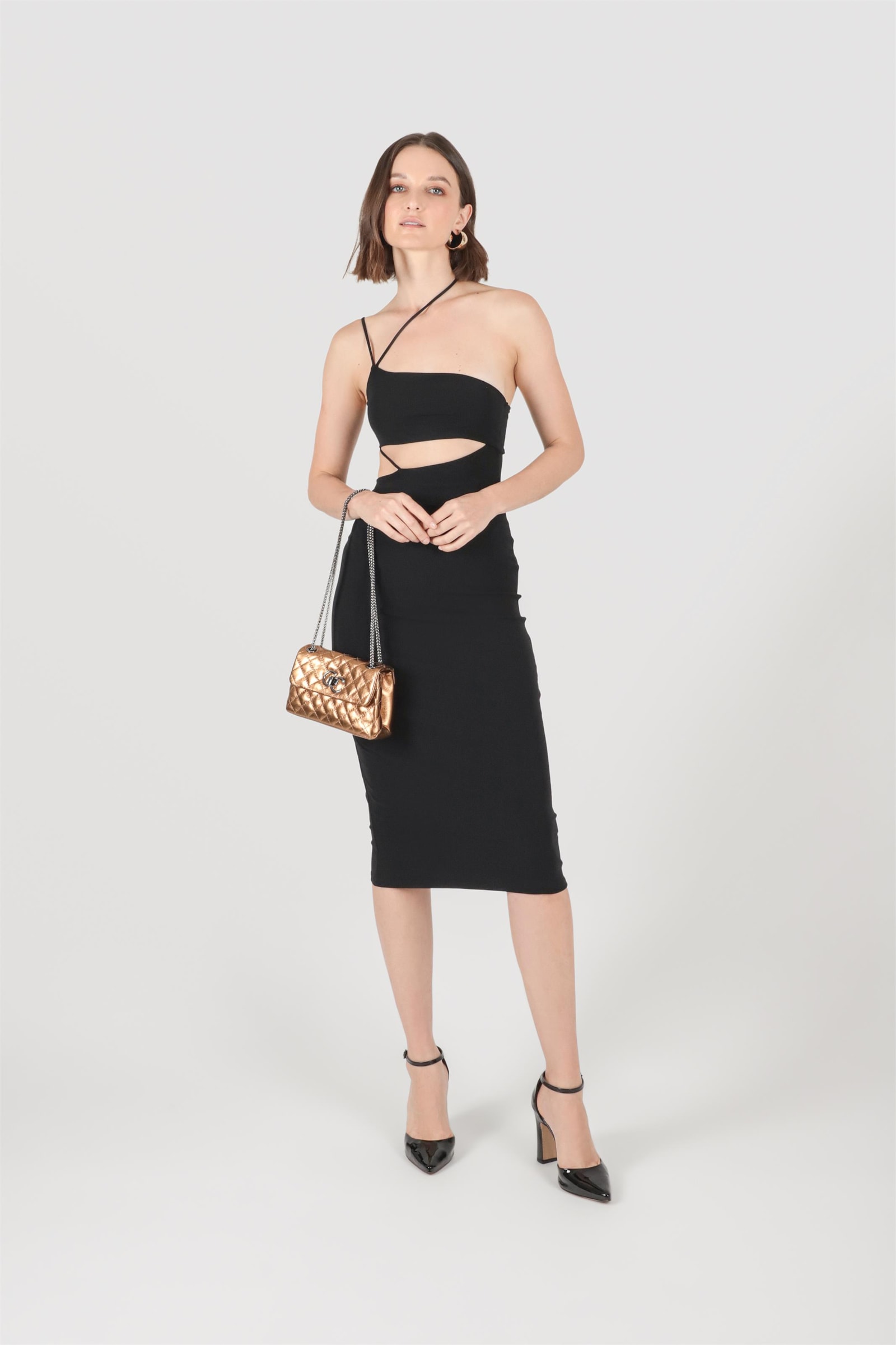 Bolsa Mini Matelassê Couro Bronze