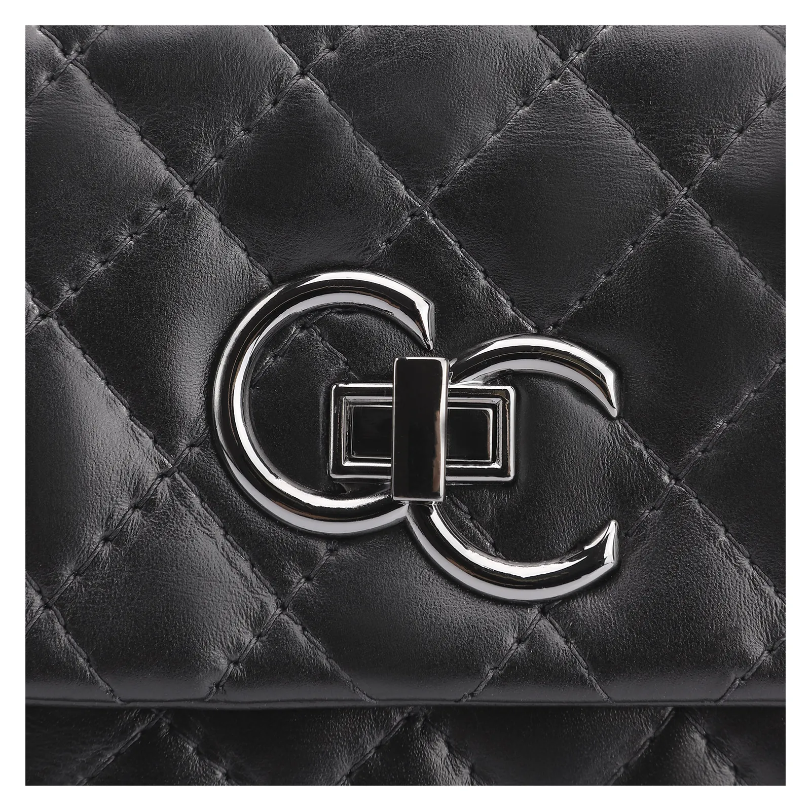 Bolsa Mini Matelassê Couro Fly Preto