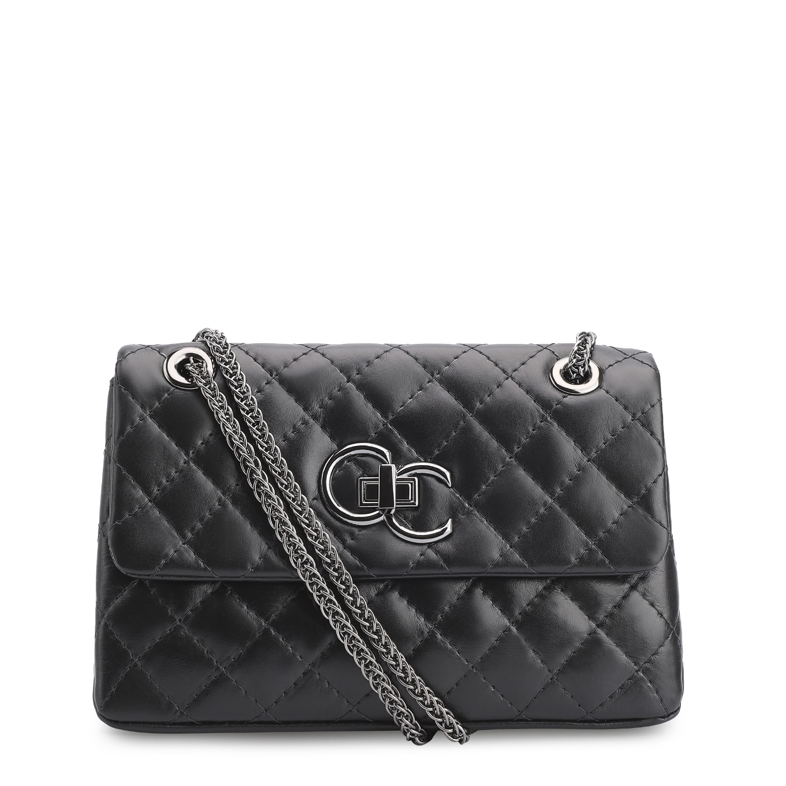 Bolsa Mini Matelassê Couro Fly Preto