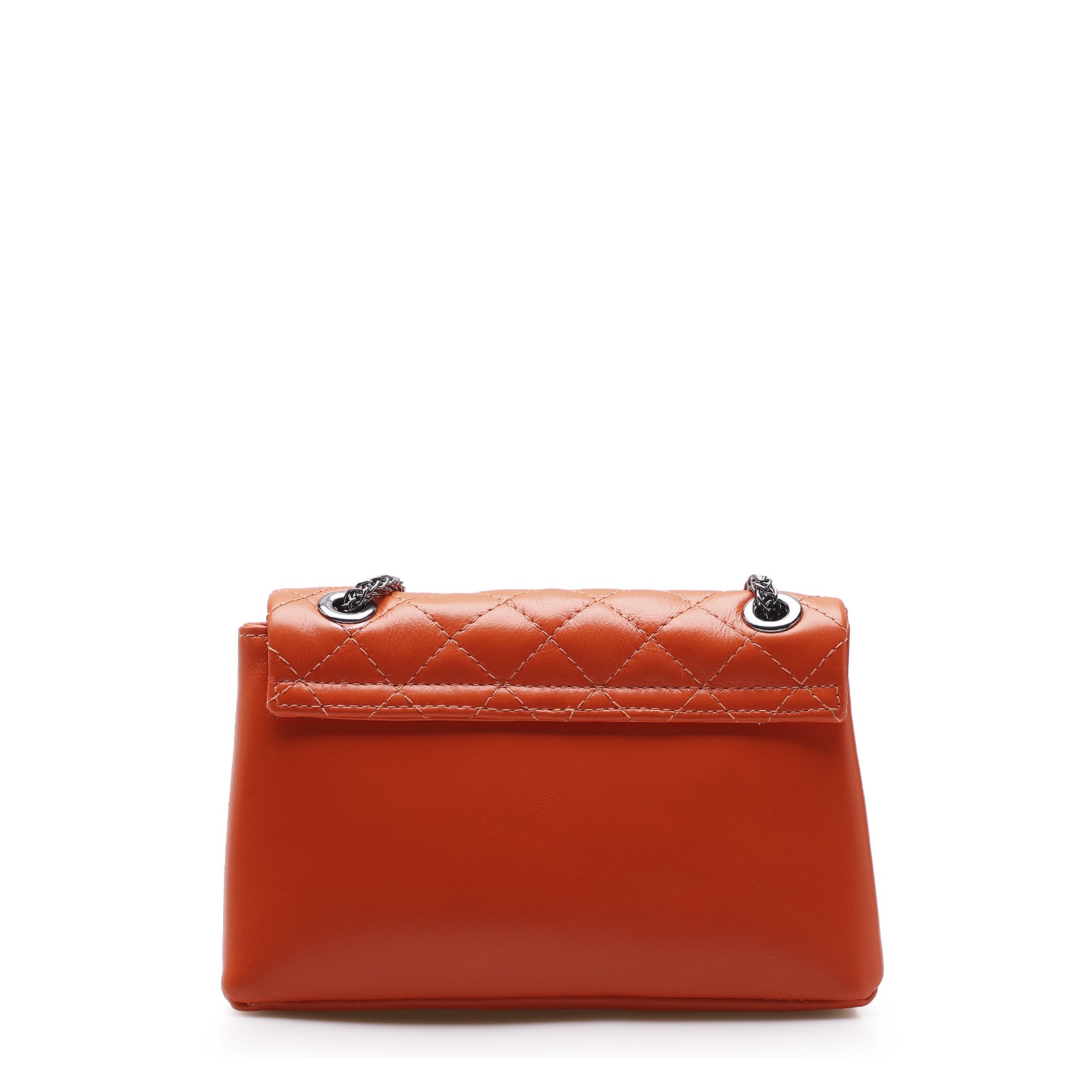 Bolsa Mini Matelassê Couro Laranja