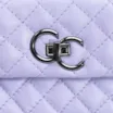 Bolsa Mini Matelassê Couro Lilás - imagem 5
