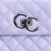 Bolsa Mini Matelassê Couro Lilás - imagem 5