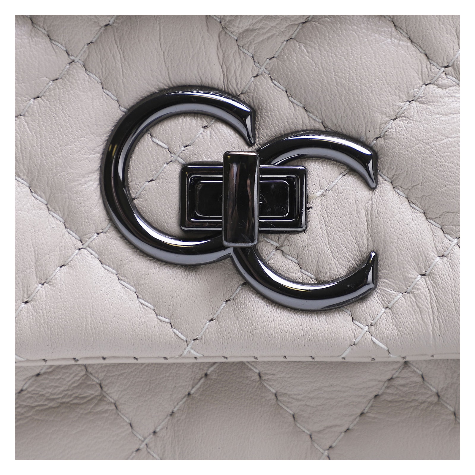 Bolsa Mini Matelassê Couro Off White