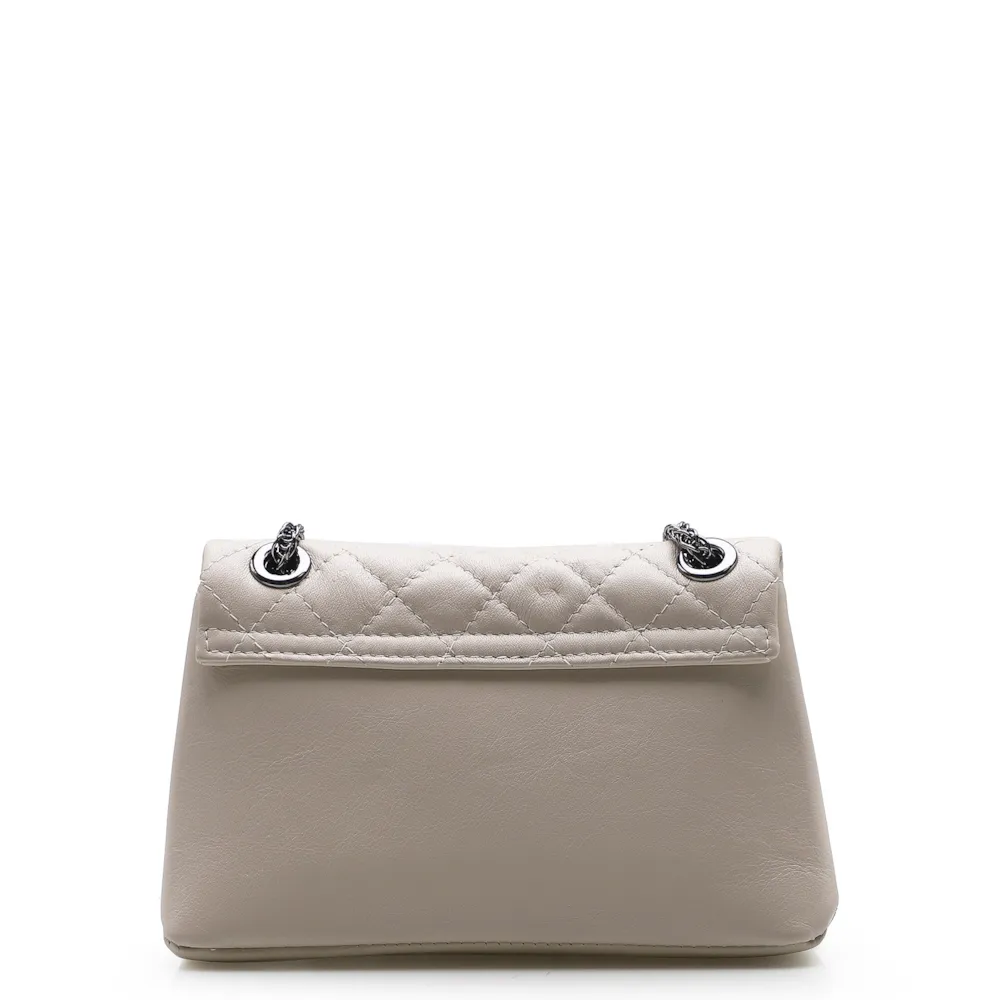 Bolsa Mini Matelassê Couro Off White - imagem 3
