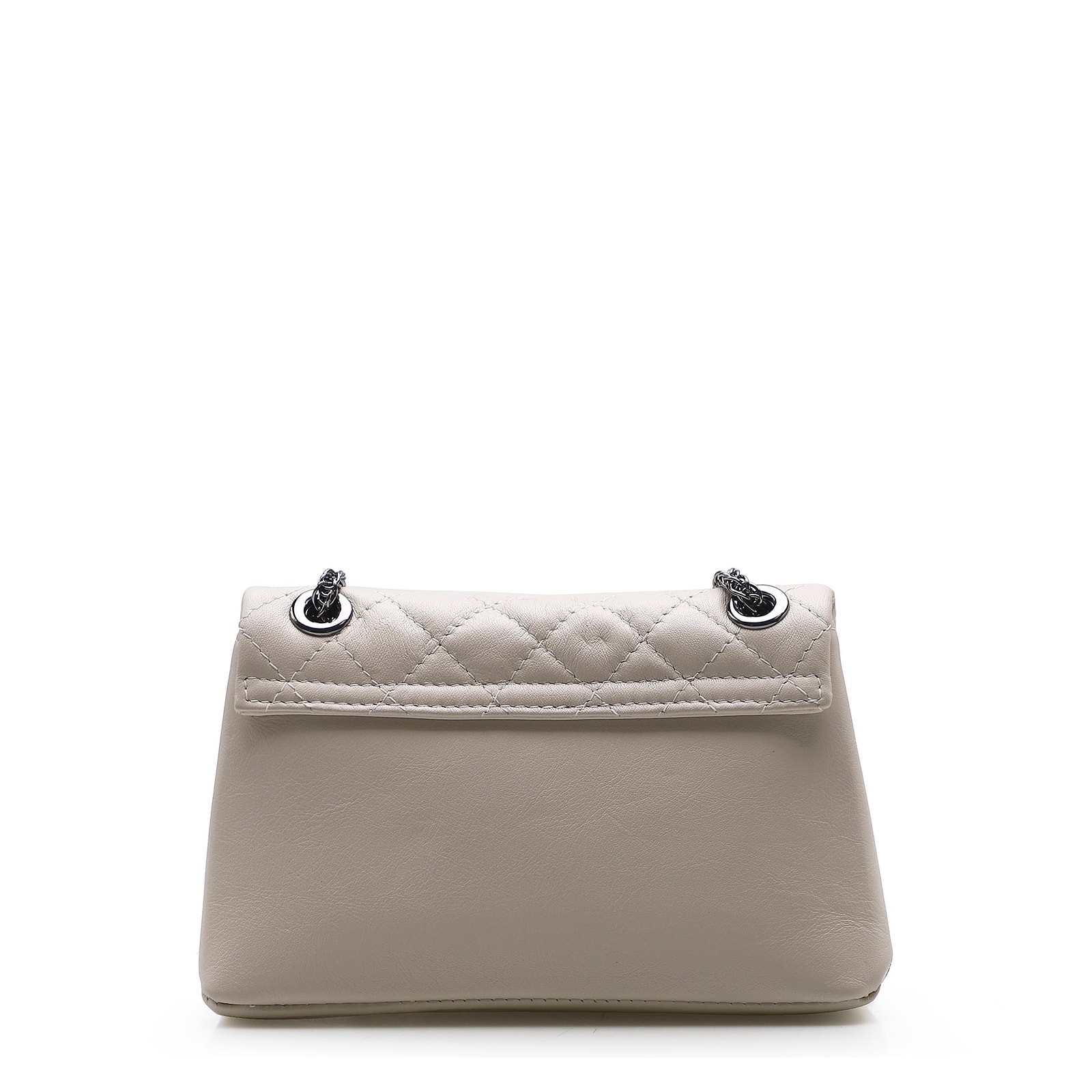 Bolsa Mini Matelassê Couro Off White