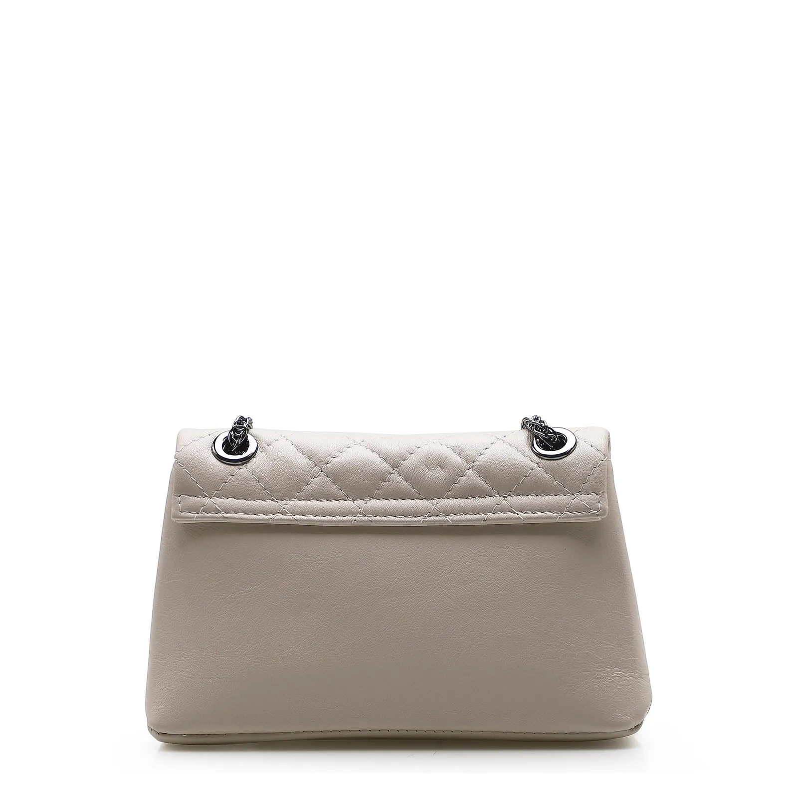 Bolsa Mini Matelassê Couro Off White