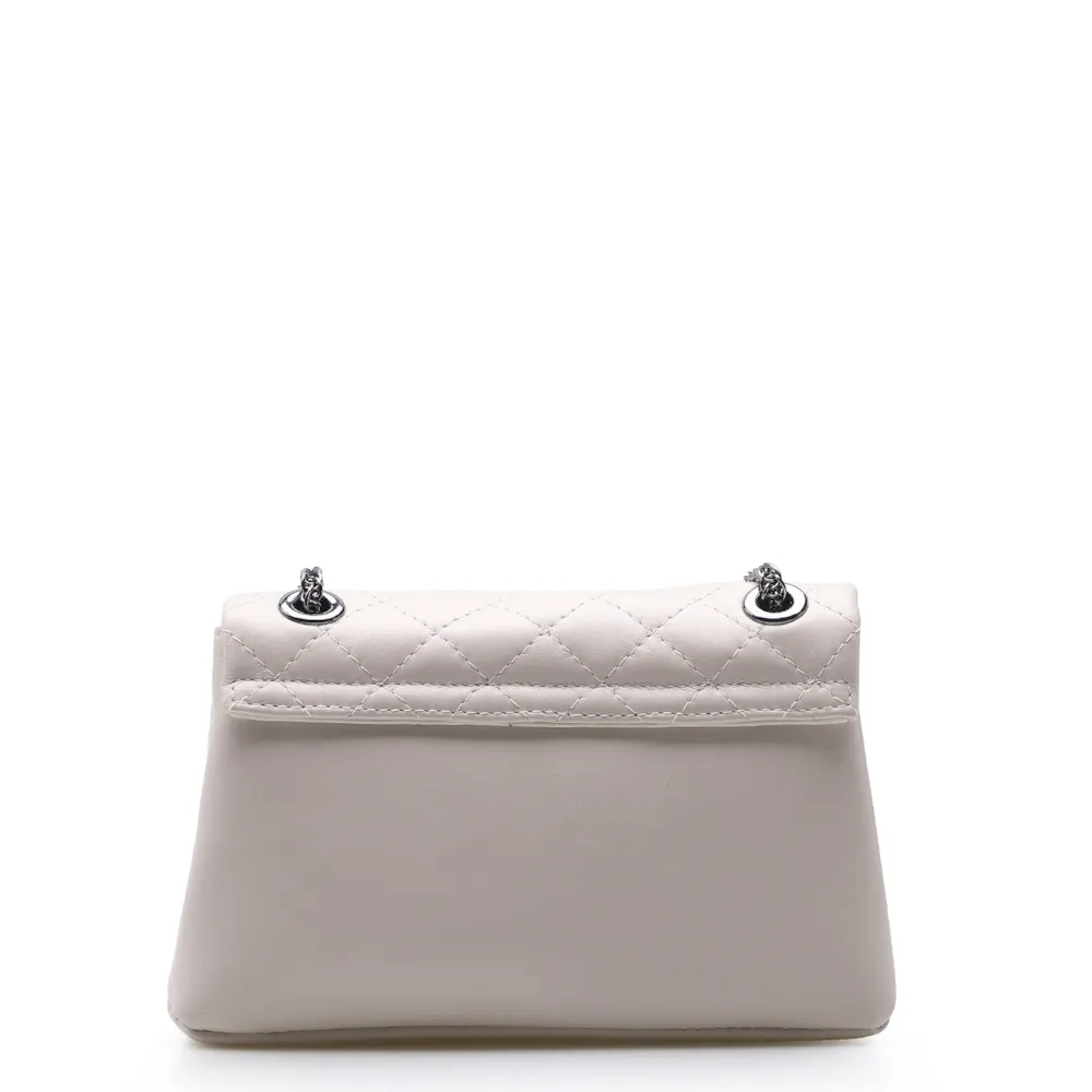 Bolsa Mini Matelassê Couro Off White - imagem 4