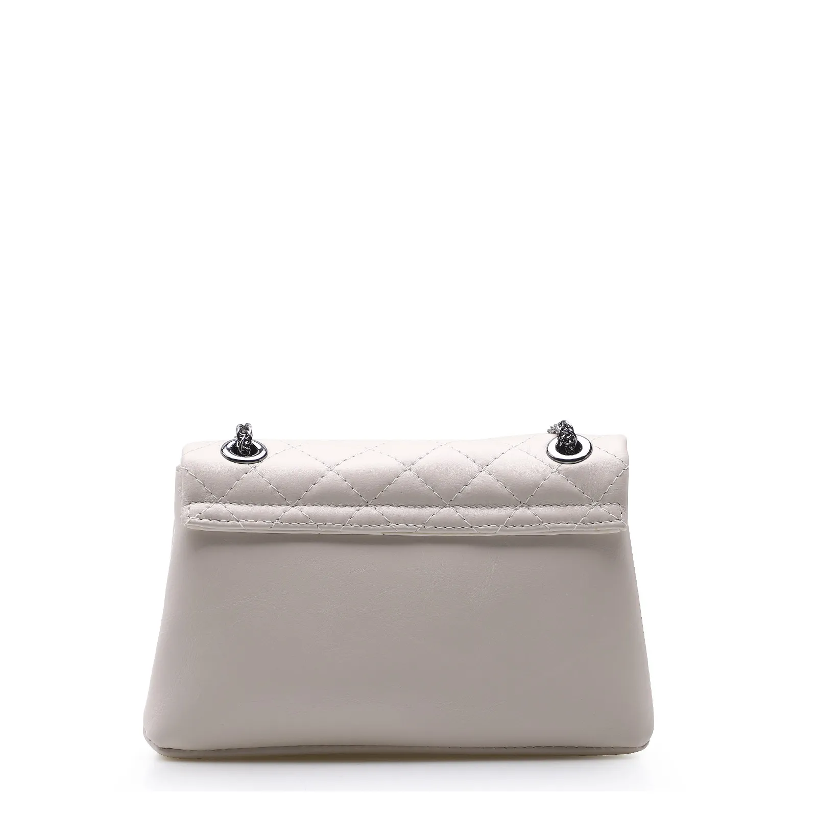 Bolsa Mini Matelassê Couro Off White