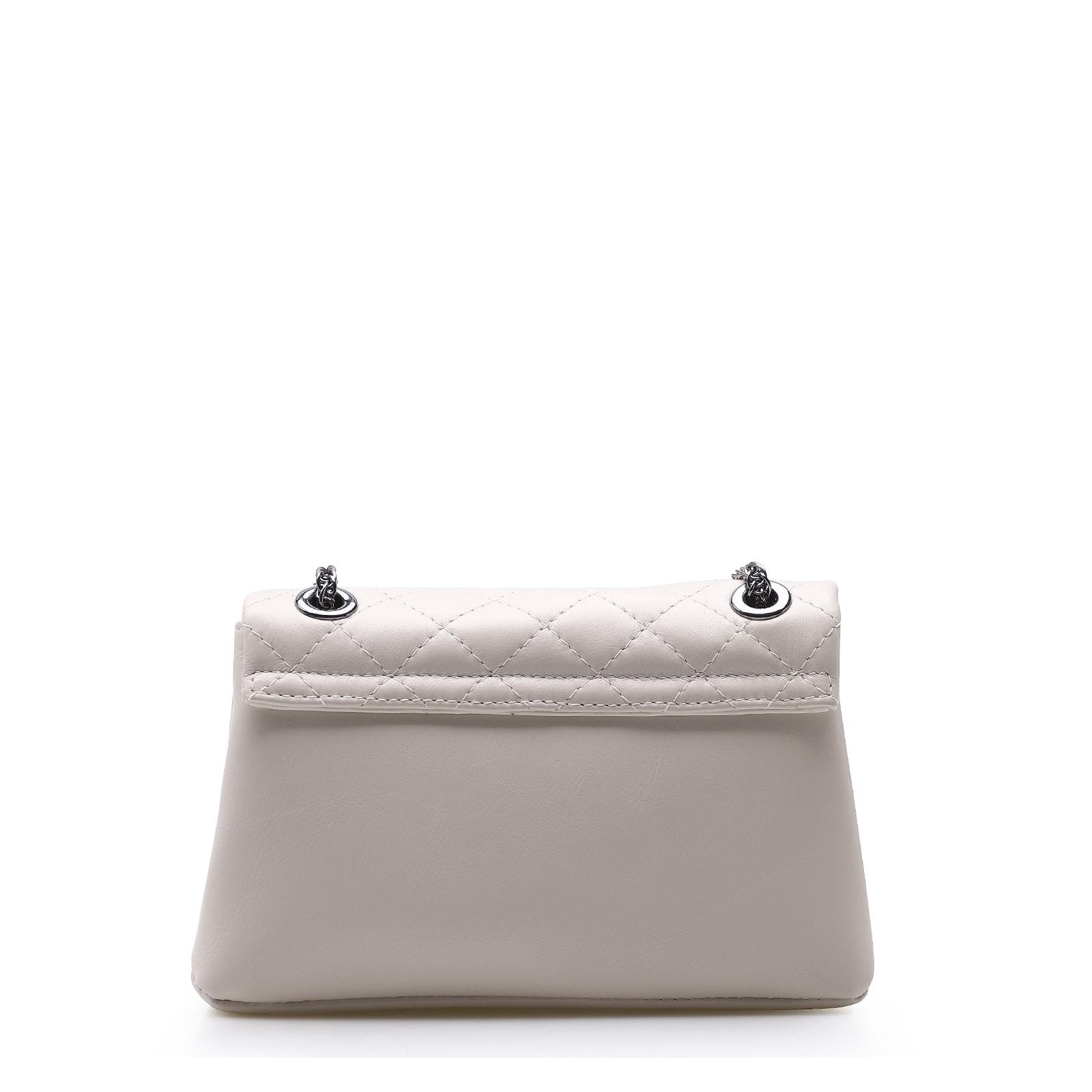 Bolsa Mini Matelassê Couro Off White