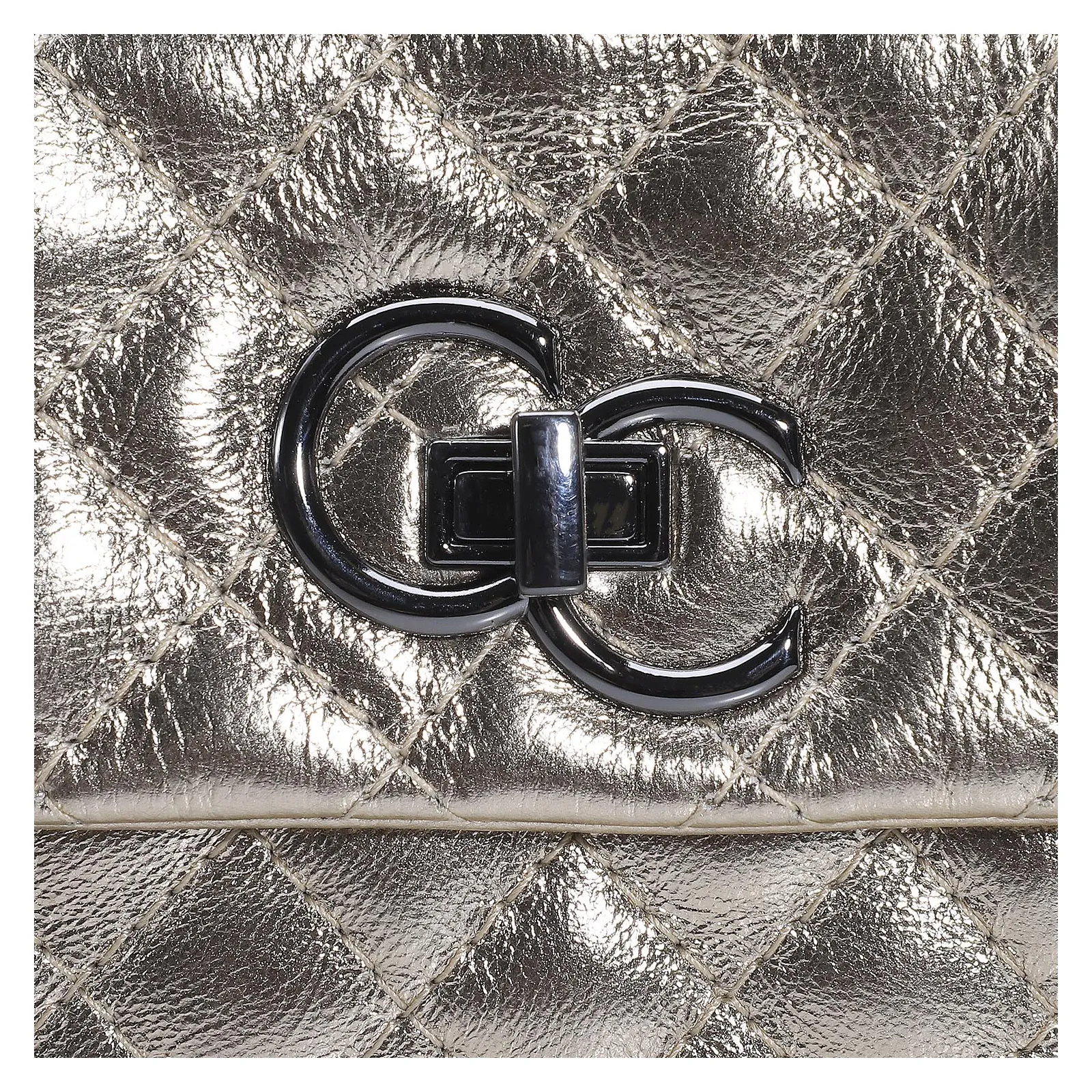 Bolsa Mini Matelassê Couro Ouro