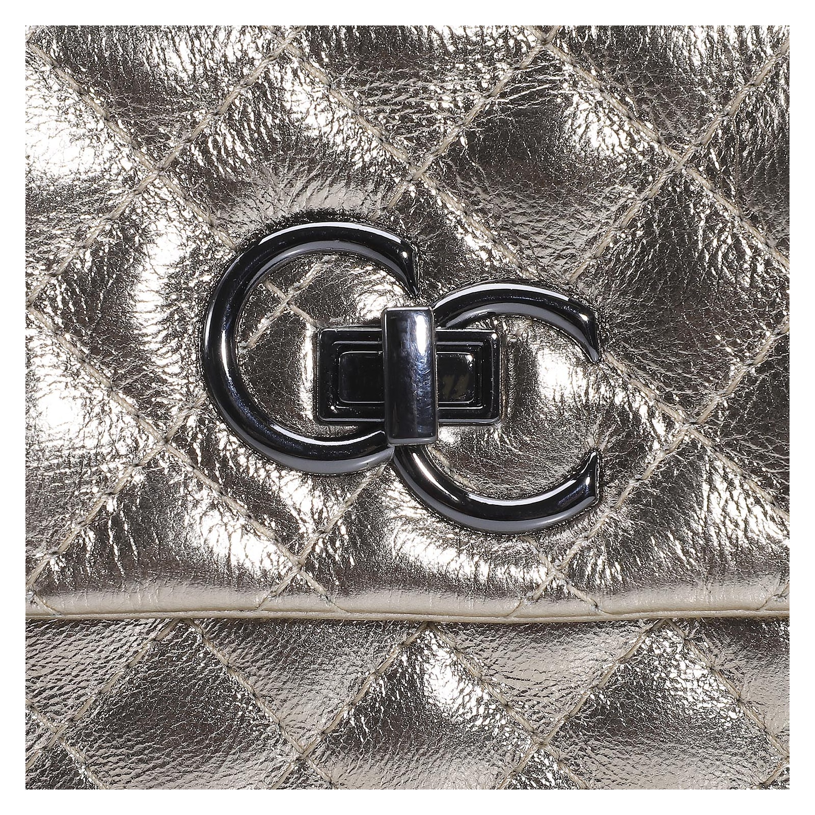 Bolsa Mini Matelassê Couro Ouro