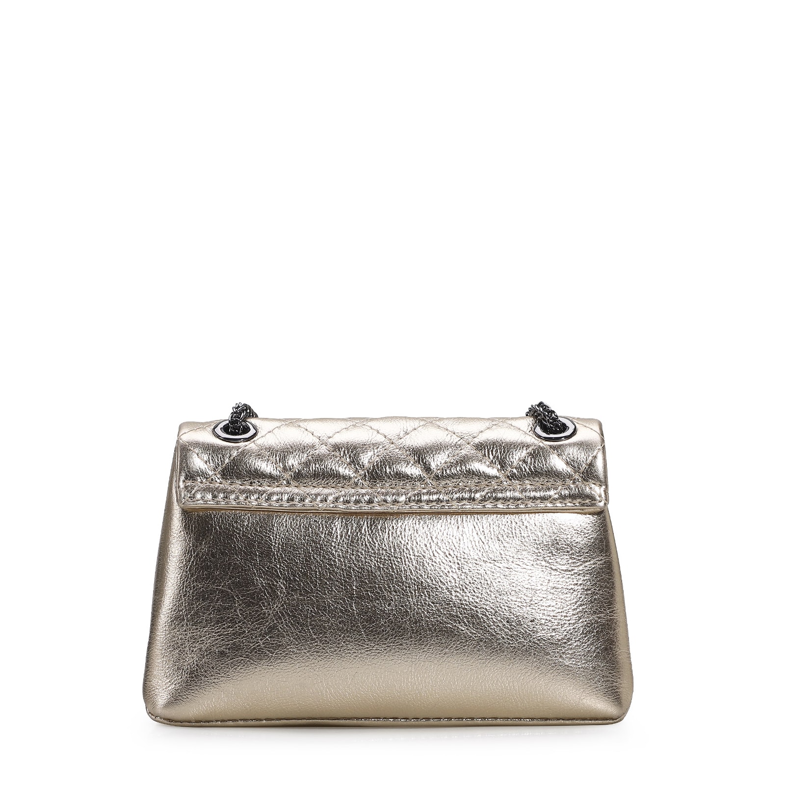Bolsa Mini Matelassê Couro Ouro