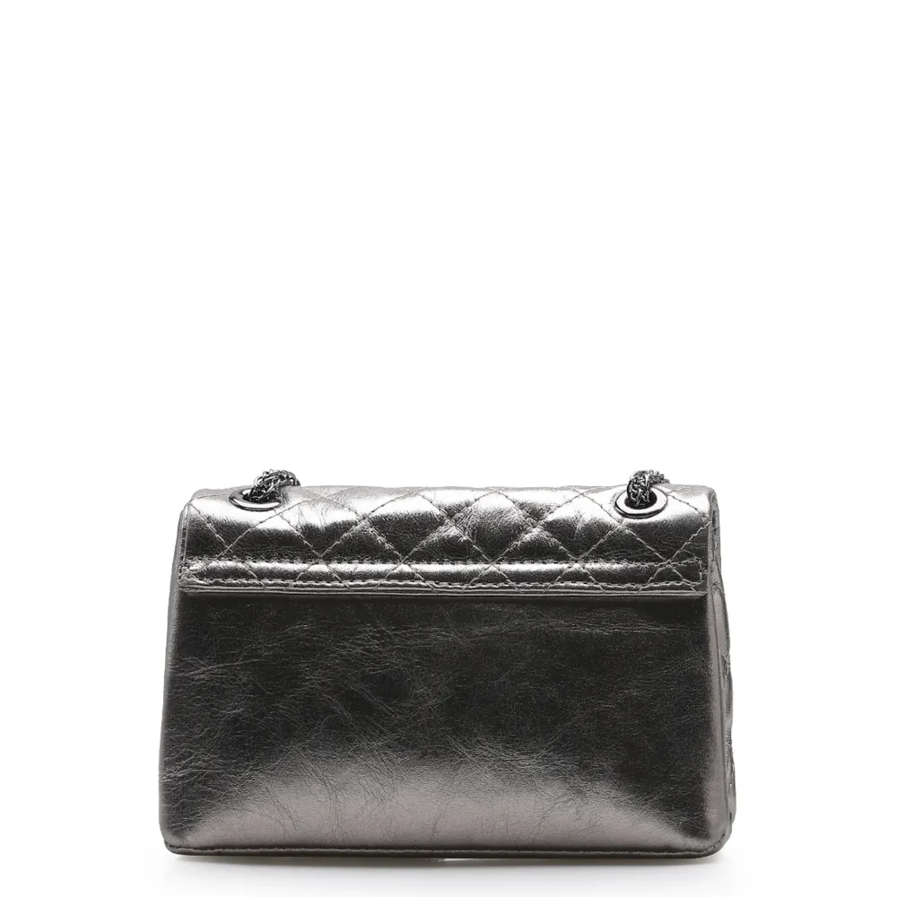 Bolsa Mini Matelassê Couro Prata Velho - imagem 3