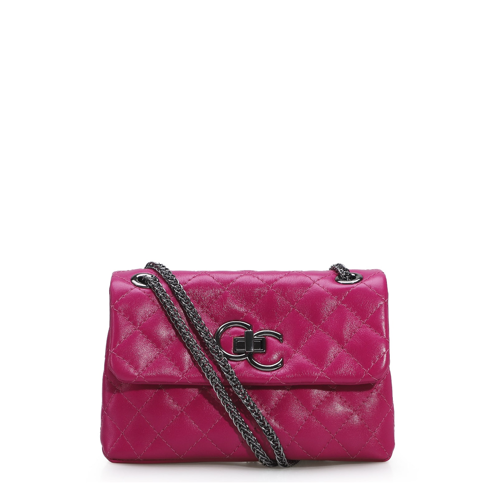 Bolsa Mini Matelassê Couro Rosa