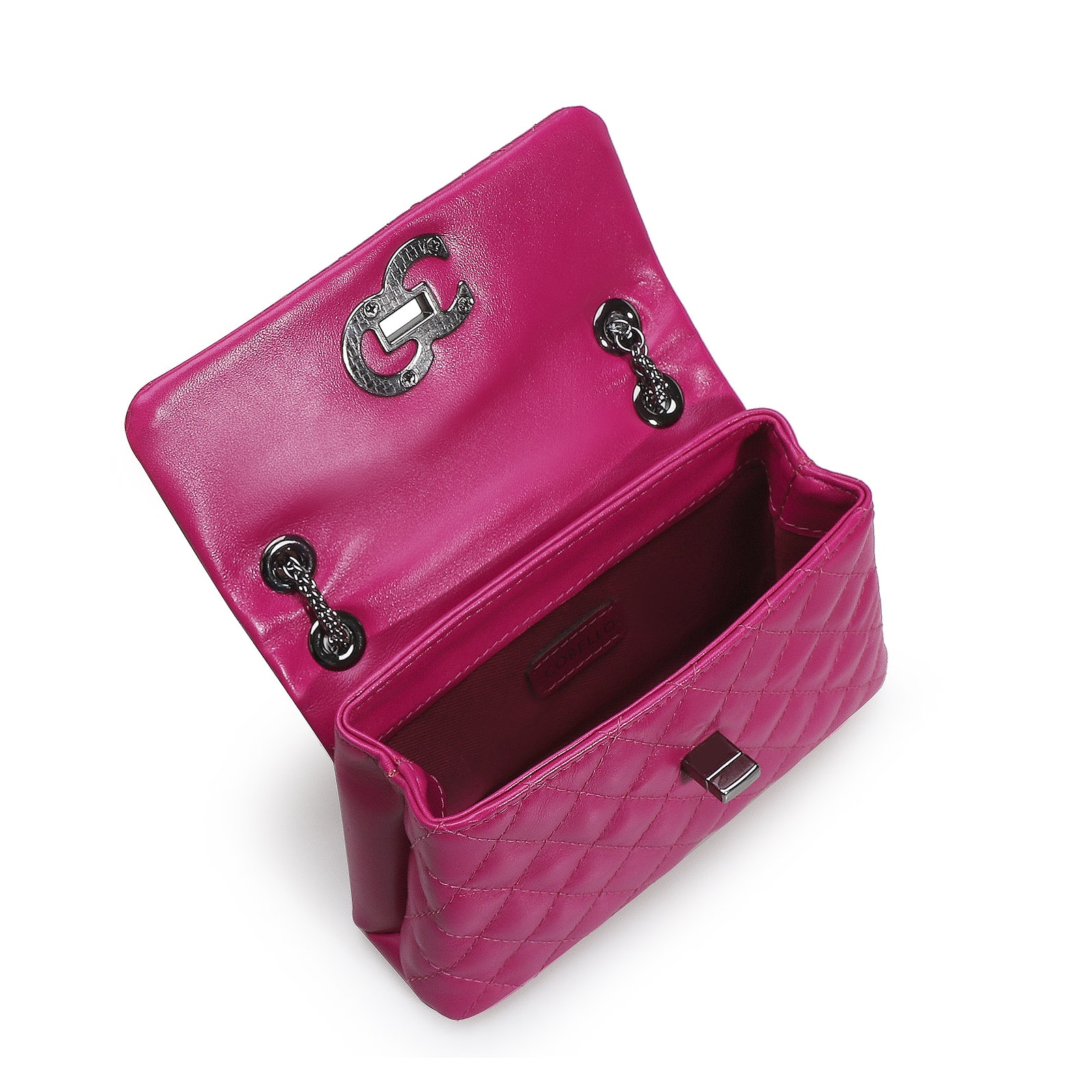Bolsa Mini Matelassê Couro Rosa