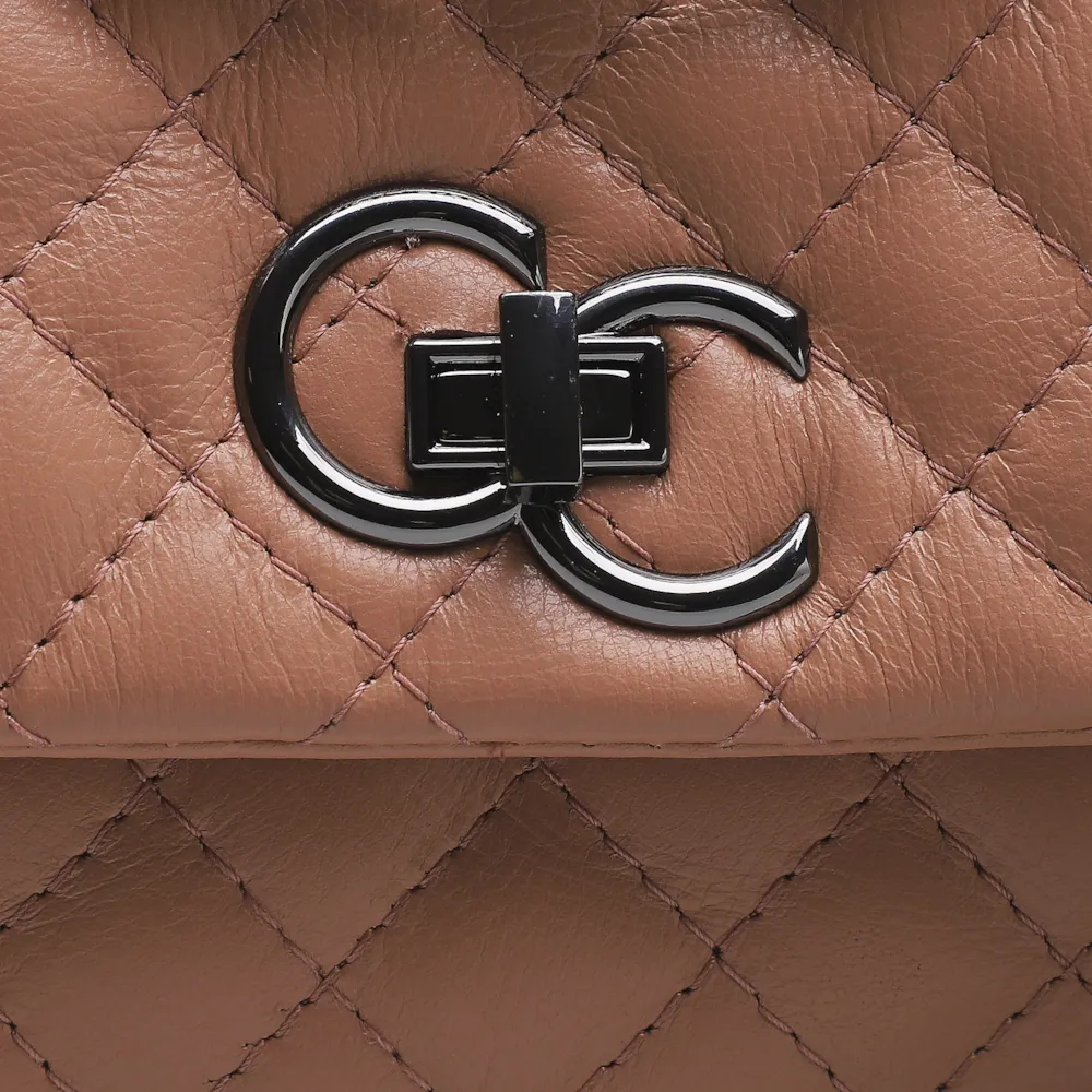 Bolsa Mini Matelassê Couro Rosa - imagem 5