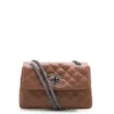 Bolsa Mini Matelassê Couro Rosa - imagem 1