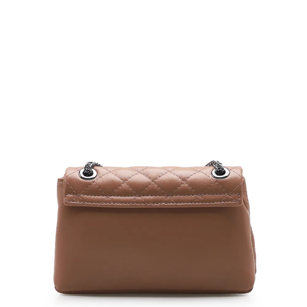 Bolsa Mini Matelassê Couro Rosa - imagem 3