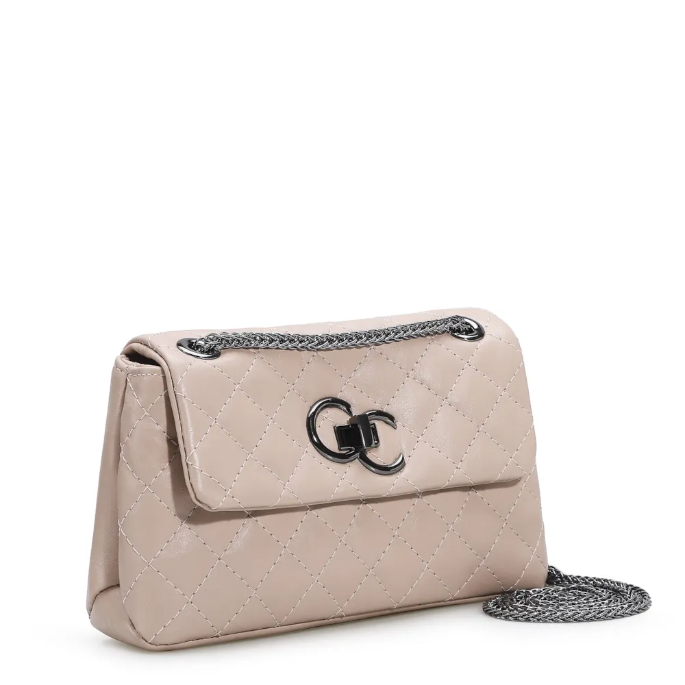 Bolsa Mini Matelassê Couro Rosado - imagem 2