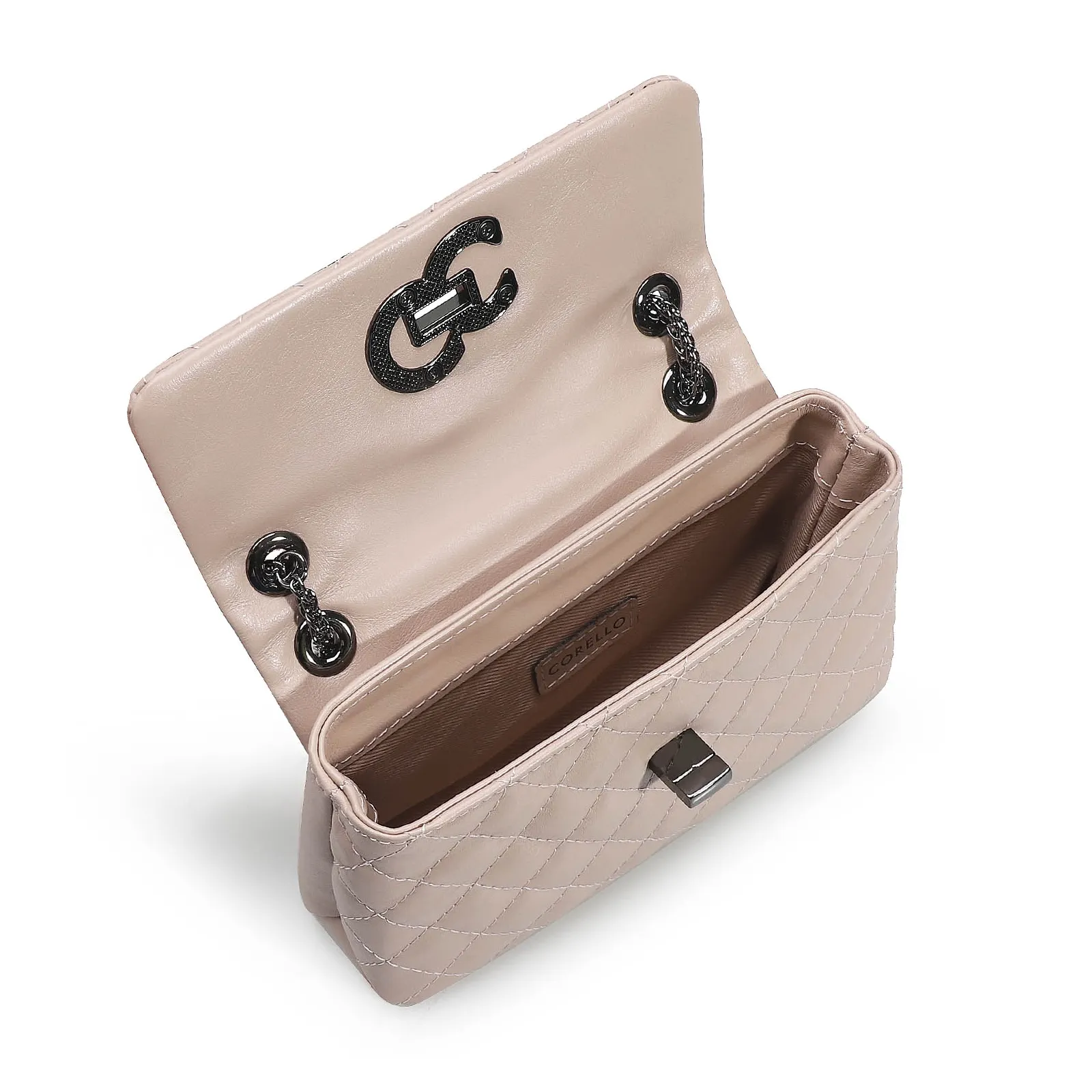Bolsa Mini Matelassê Couro Rosado