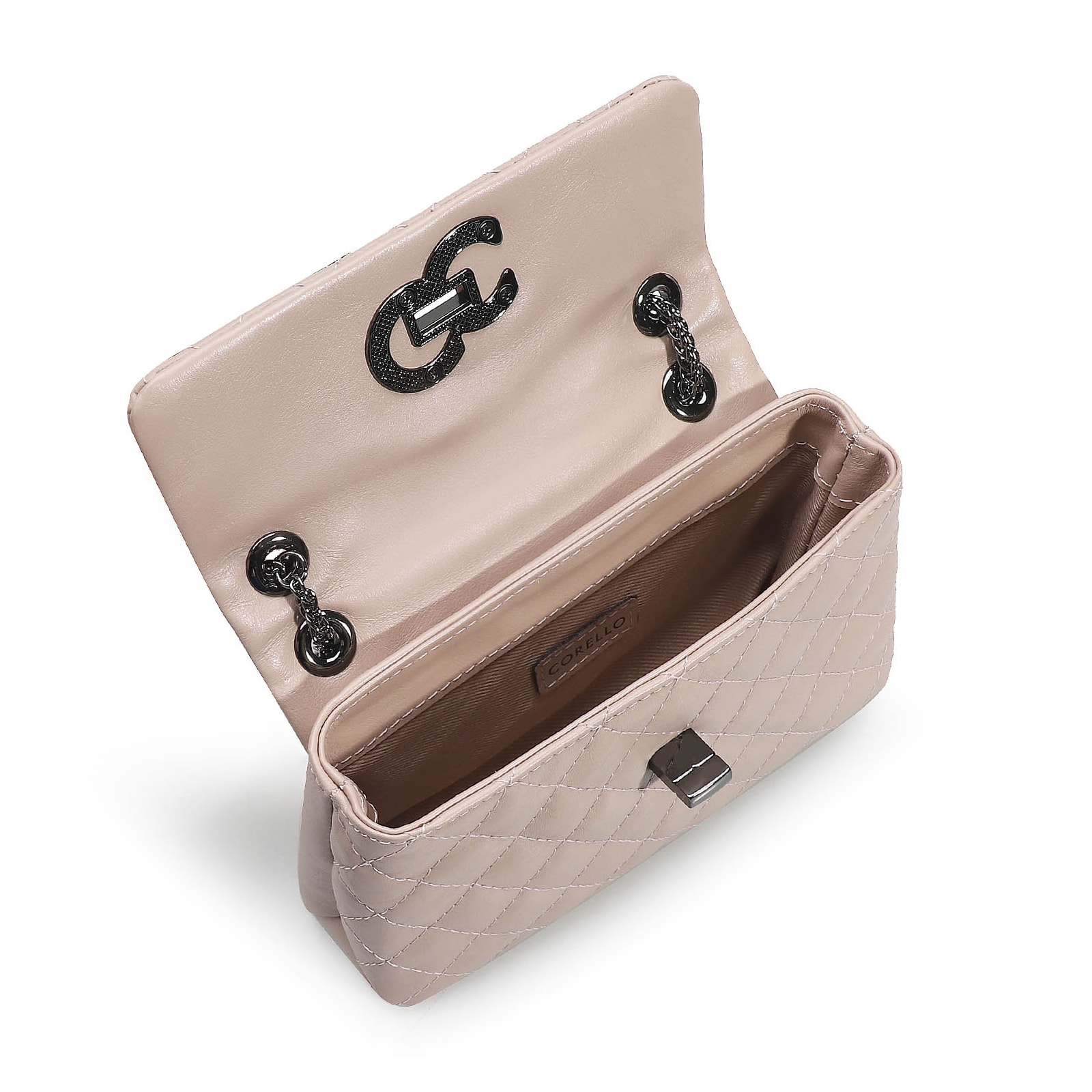 Bolsa Mini Matelassê Couro Rosado