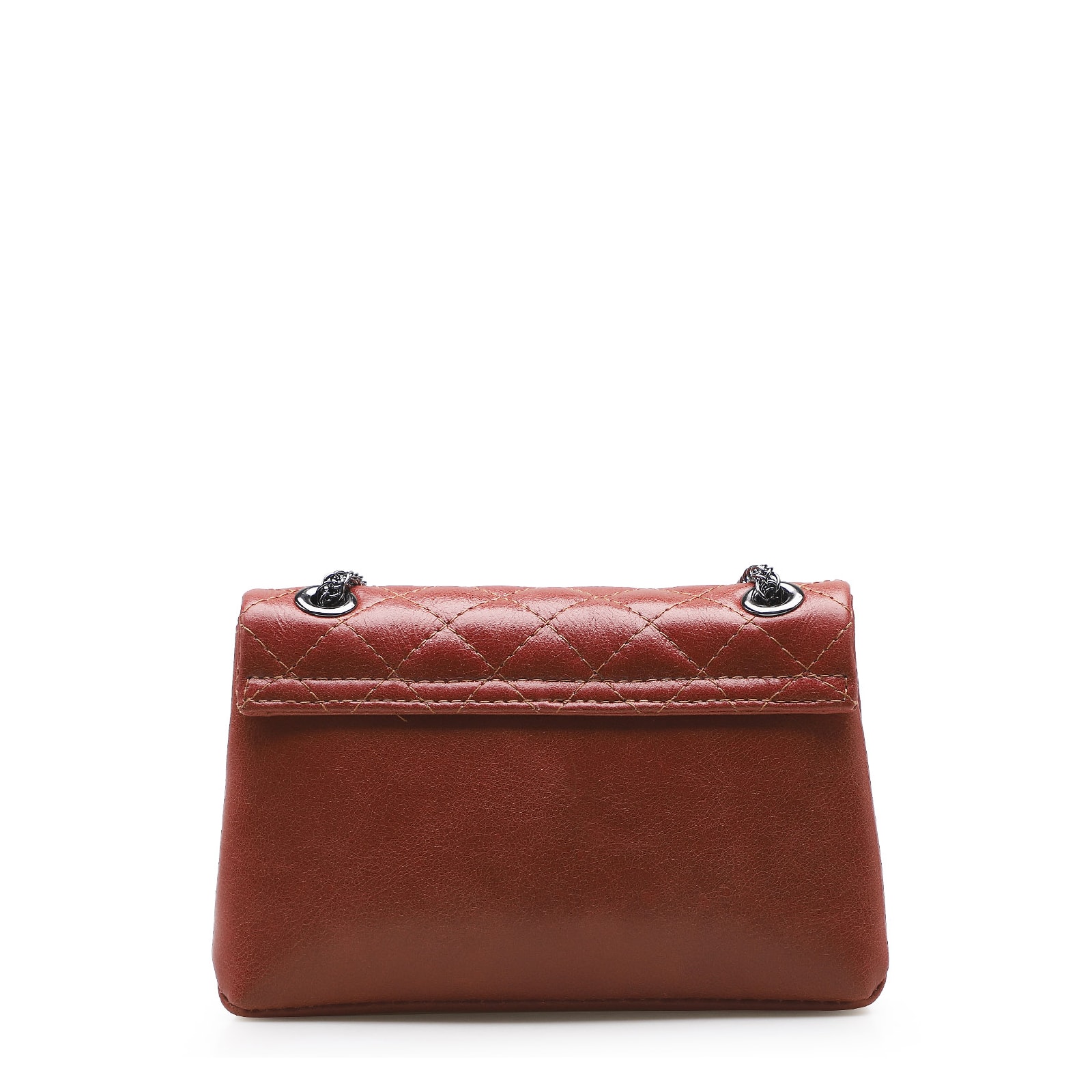 Bolsa Mini Matelassê Couro Terracota