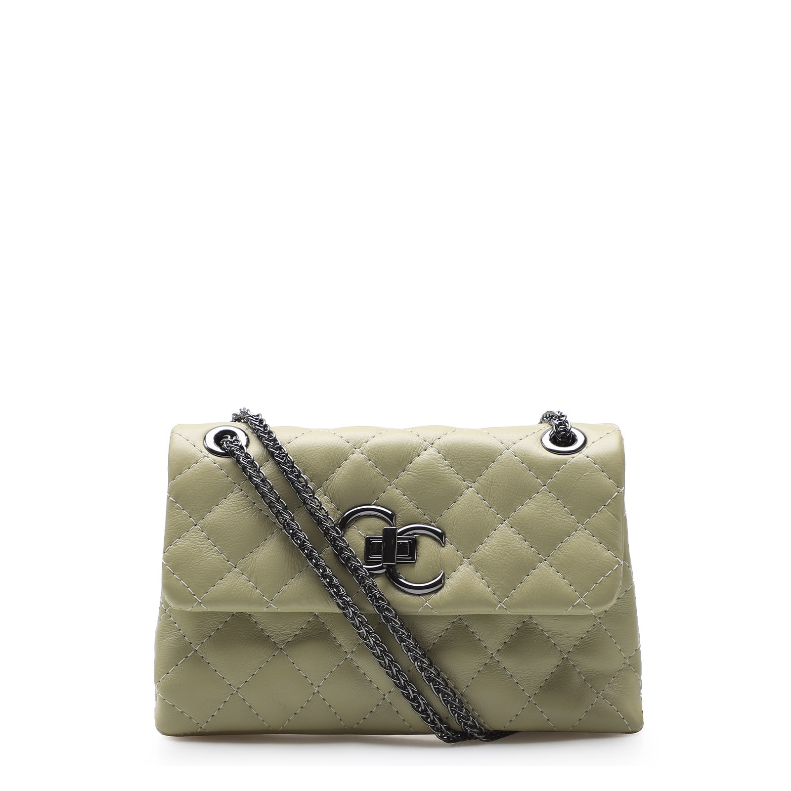 Bolsa Mini Matelassê Couro Verde