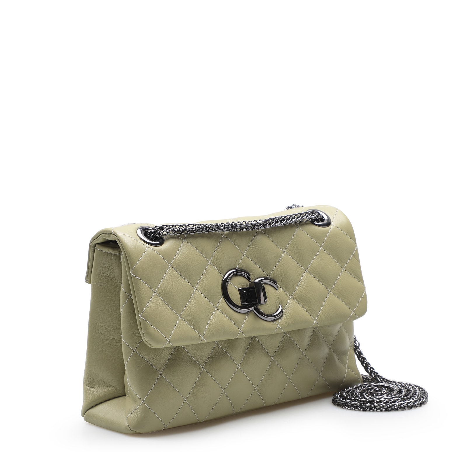 Bolsa Mini Matelassê Couro Verde