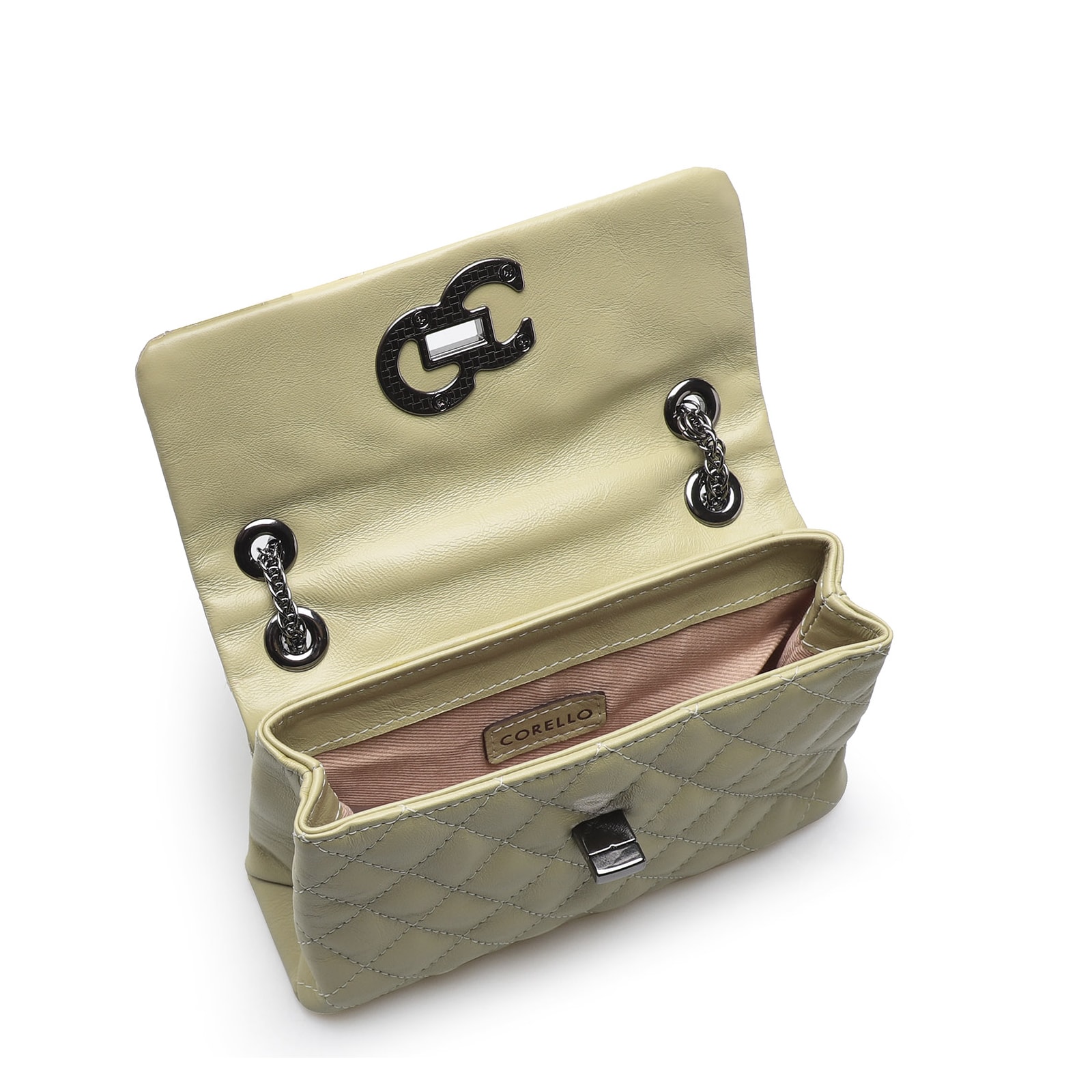 Bolsa Mini Matelassê Couro Verde