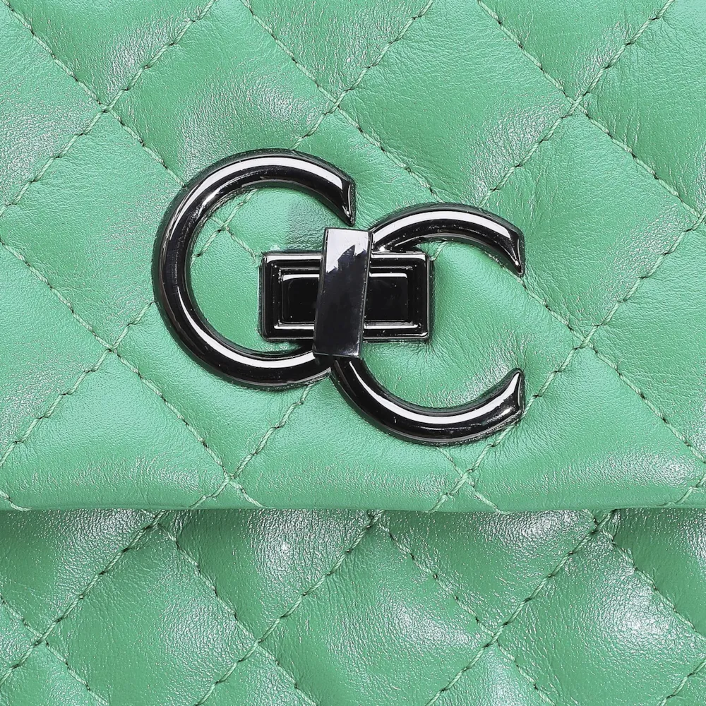 Bolsa Mini Matelassê Couro Verde - imagem 5