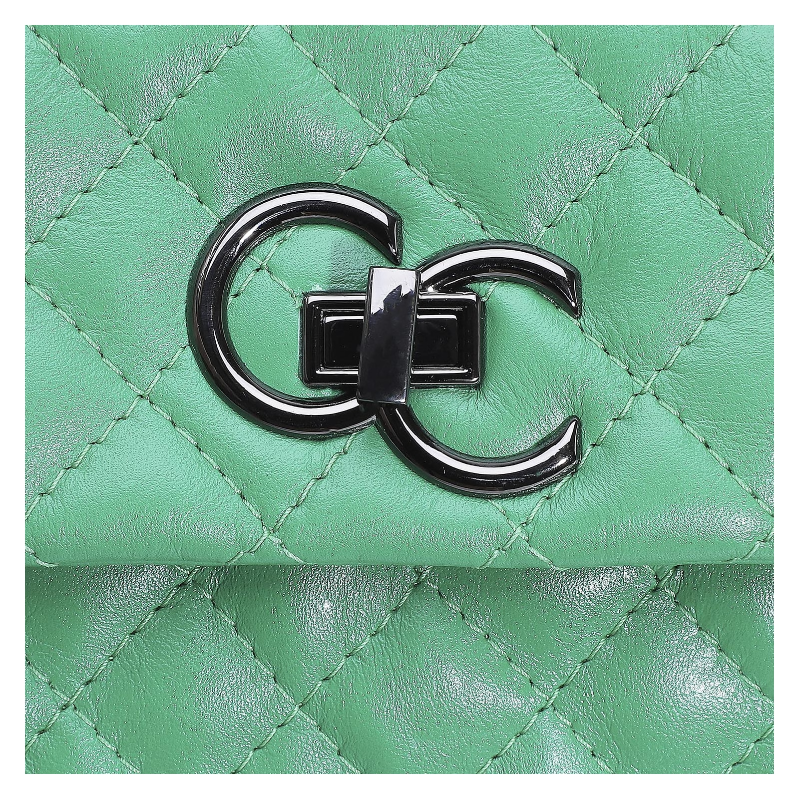 Bolsa Mini Matelassê Couro Verde