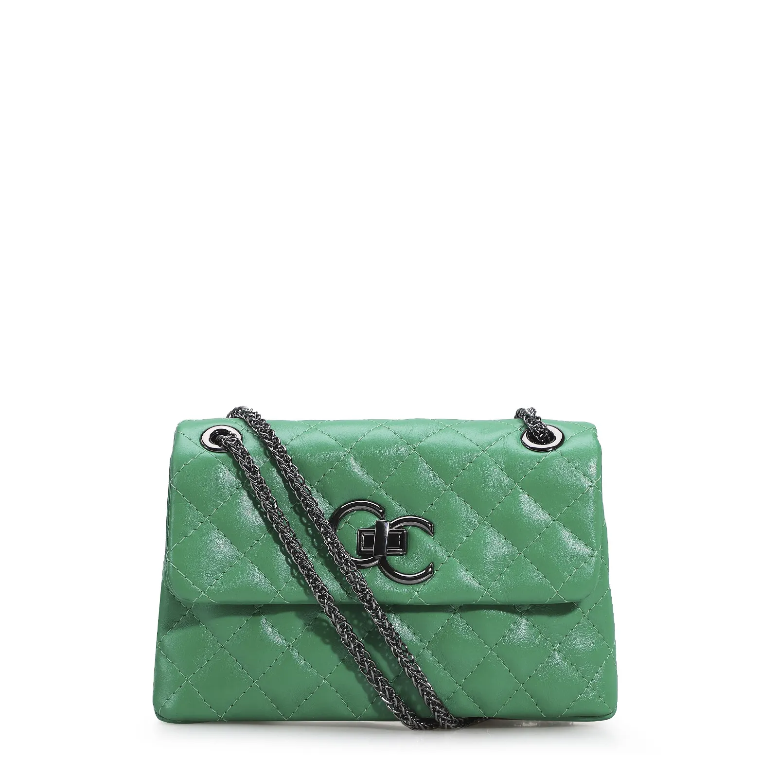 Bolsa Mini Matelassê Couro Verde