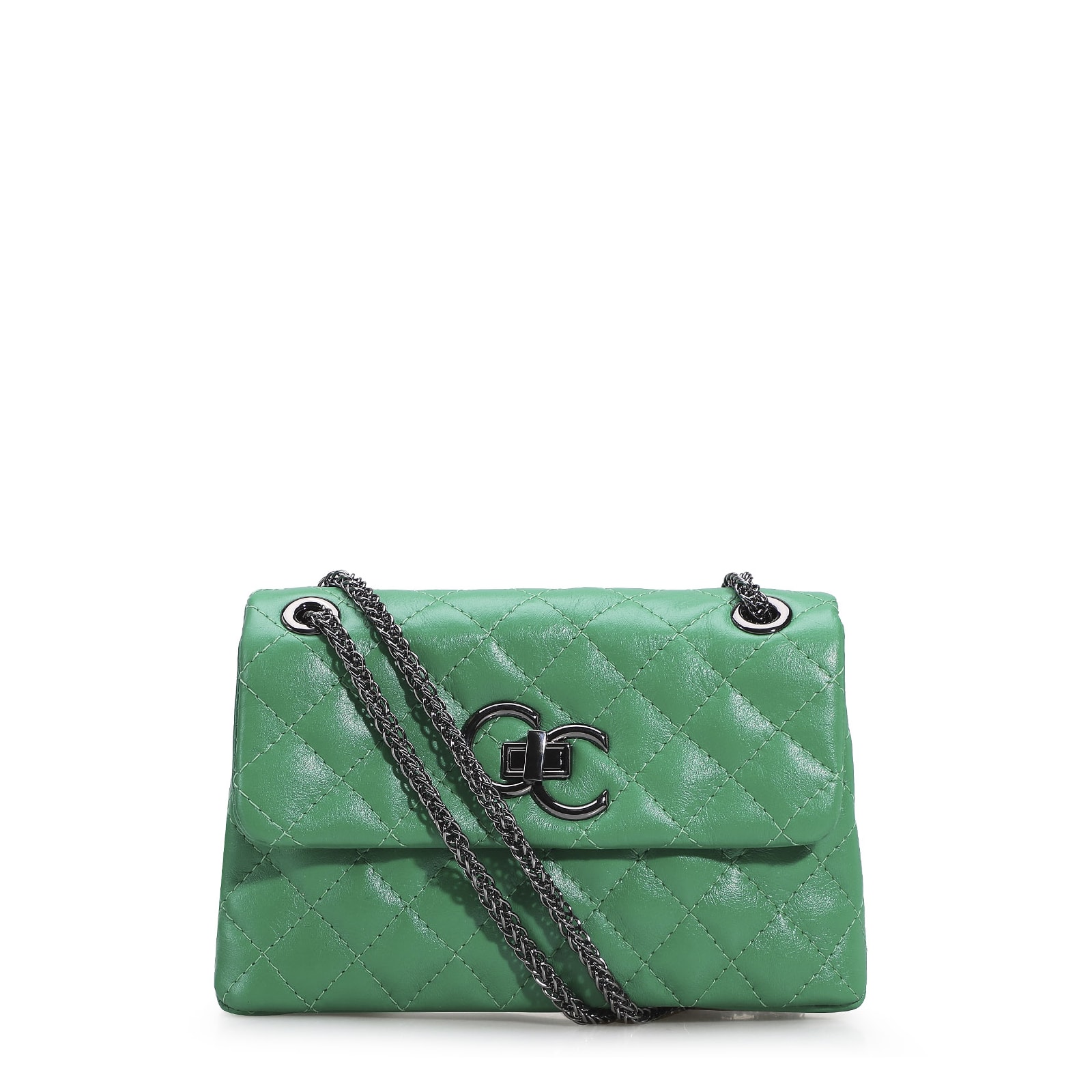 Bolsa Mini Matelassê Couro Verde