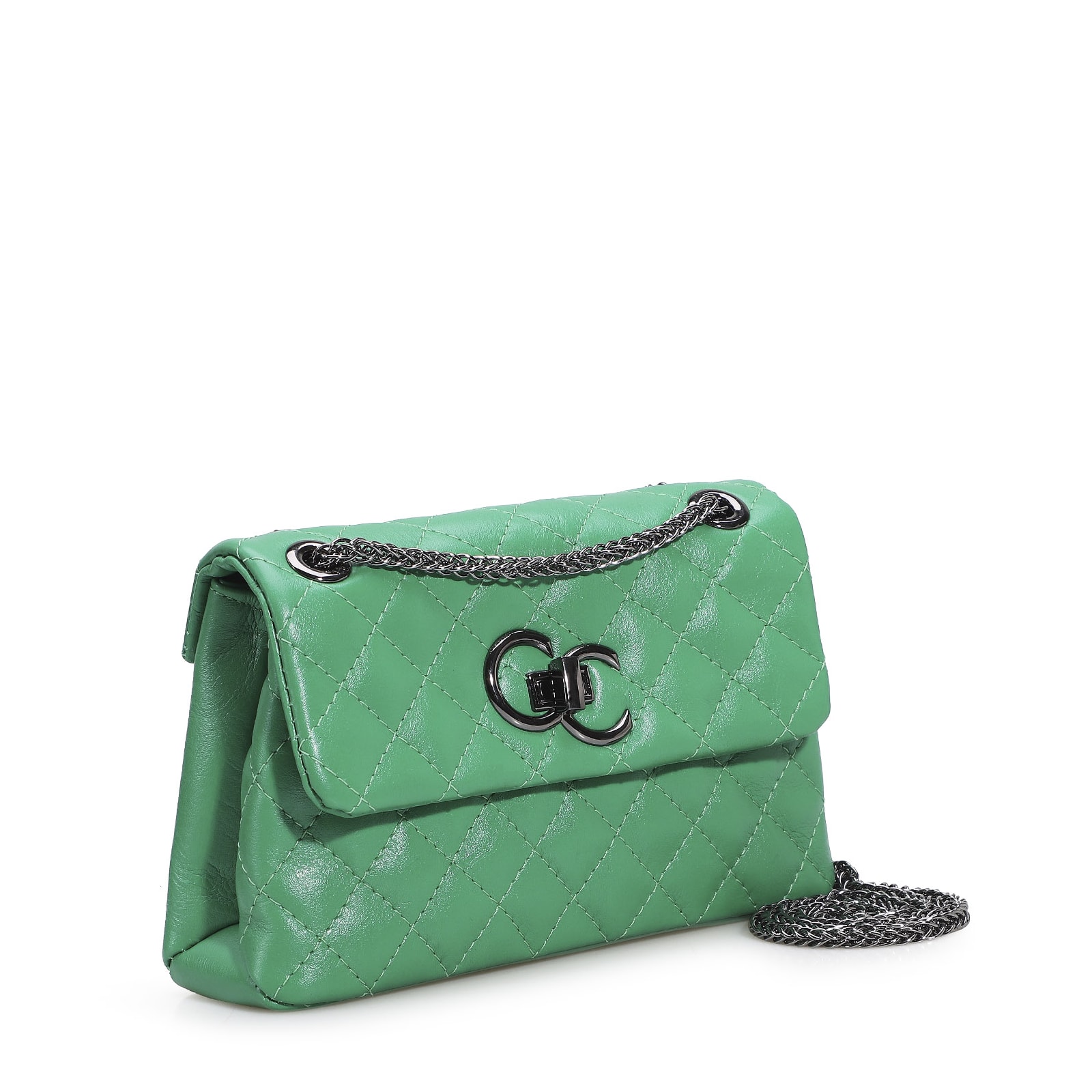 Bolsa Mini Matelassê Couro Verde