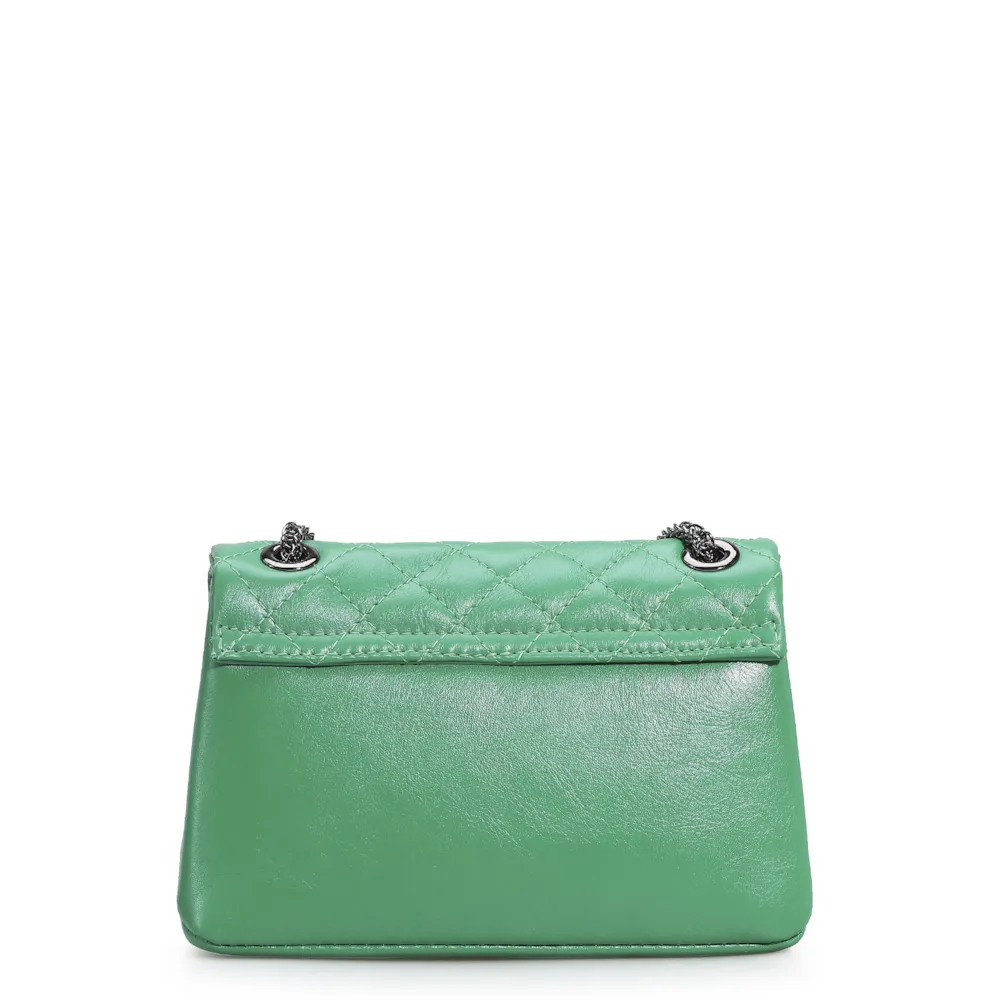 Bolsa Mini Matelassê Couro Verde - imagem 3