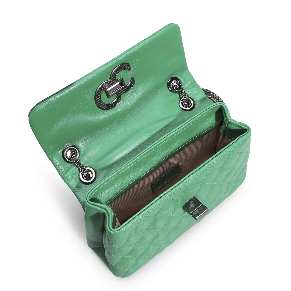 Bolsa Mini Matelassê Couro Verde - imagem 4