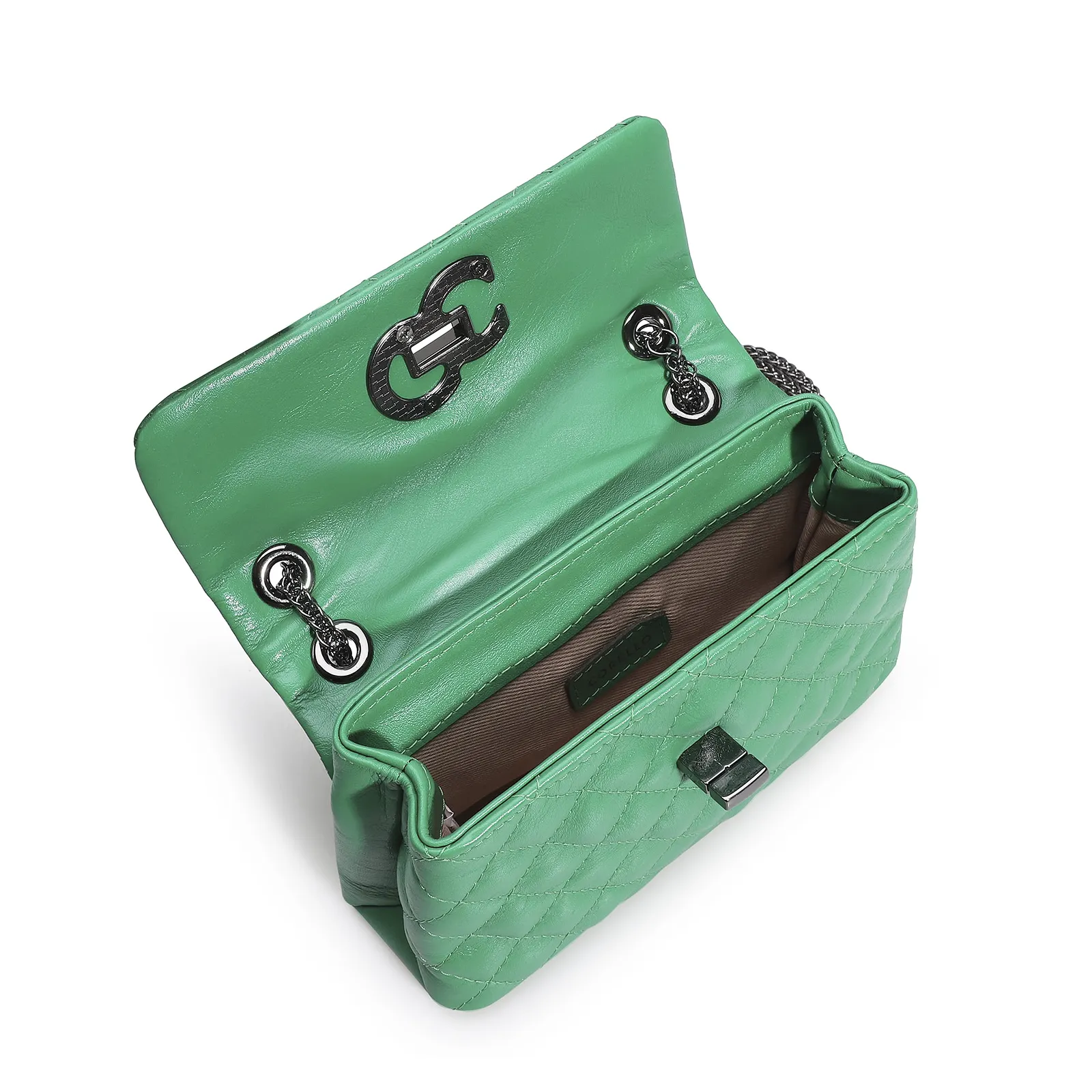 Bolsa Mini Matelassê Couro Verde