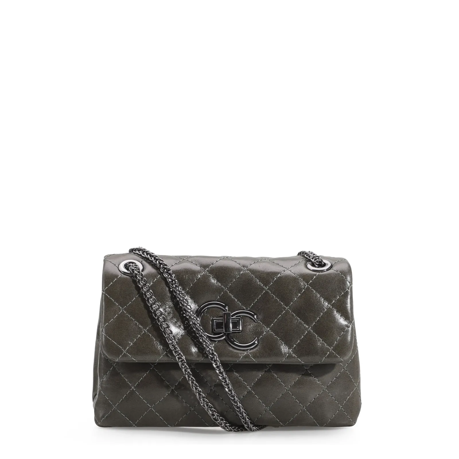 Bolsa Mini Matelassê Couro Verde