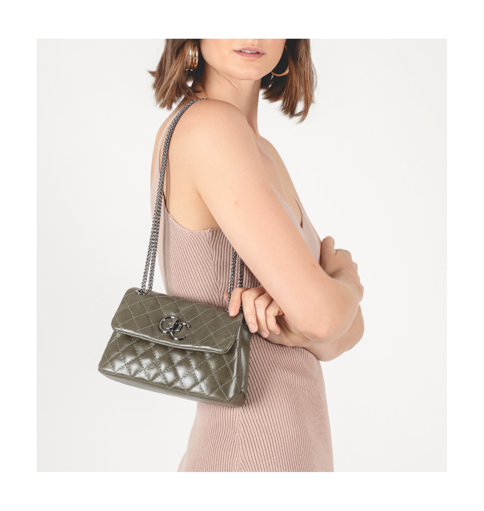 Bolsa Mini Matelassê Couro Verde
